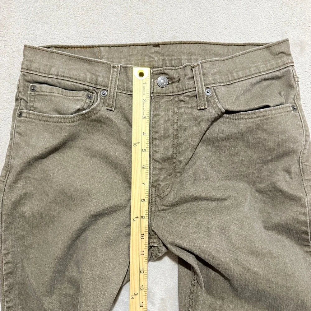 Levi 511 Jeans Mens 34x32 (Fit 33x30) Olive Green Brown Slim Preppy Stretch EUC